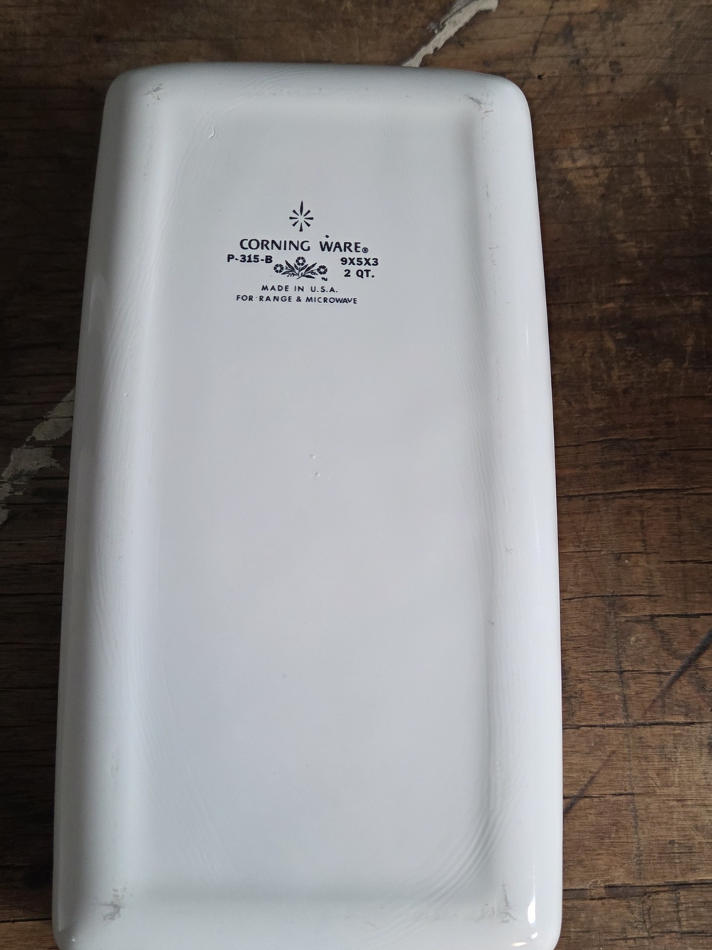 CorningWare White Rectangular Casserole Lid
